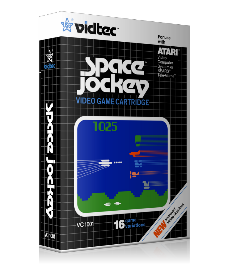 Space Jockey Atari 2600 Game Cover To Fit A UGC Style Replacement Game Case