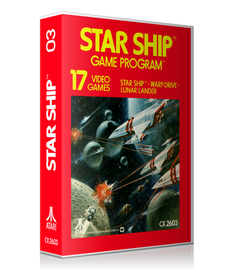 Starship Atari 2600 Game Cover To Fit A UGC Style Replacement Game Case