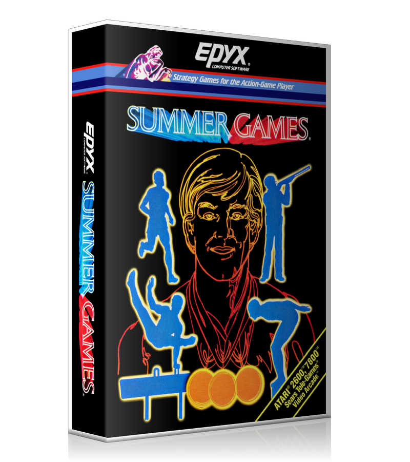 Summer Games Atari 2600 Game Cover To Fit A UGC Style Replacement Game Case
