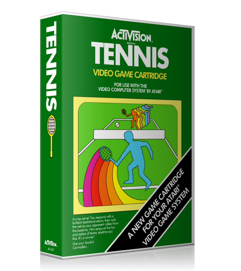 Tennis Atari 2600 Game Cover To Fit A UGC Style Replacement Game Case