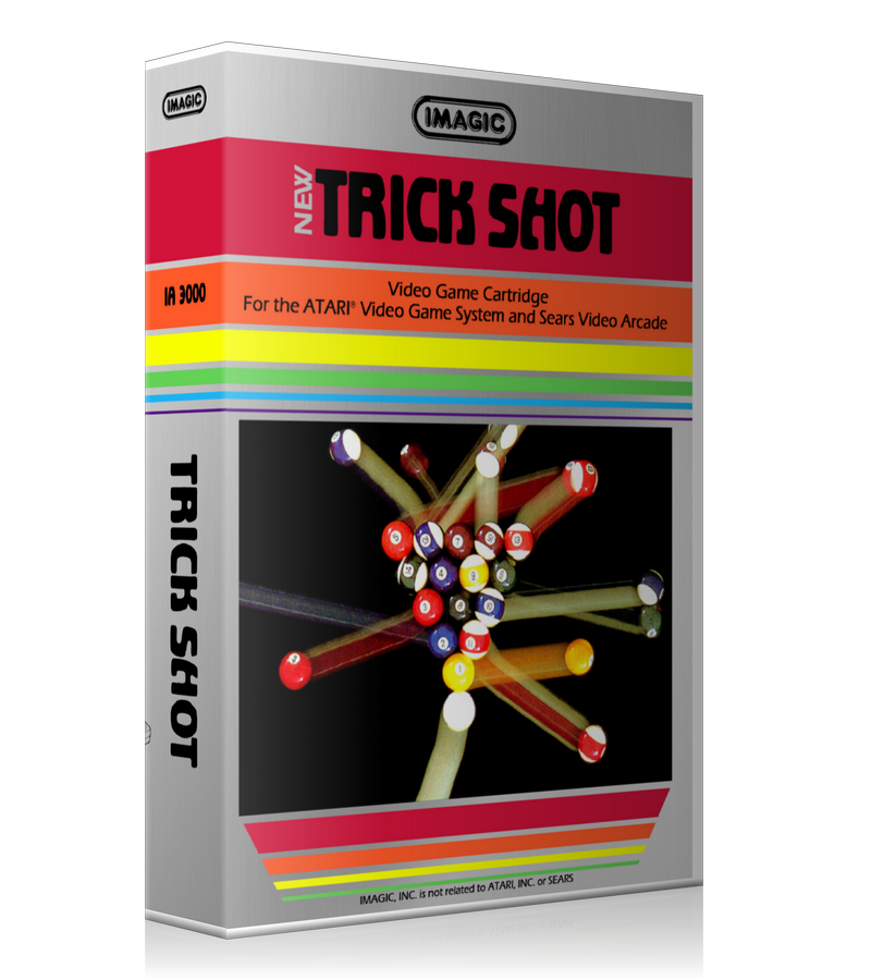 Trick Shot Atari 2600 Game Cover To Fit A UGC Style Replacement Game Case