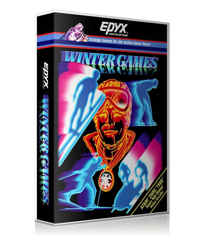 Winter Games Atari 2600 Game Cover To Fit A UGC Style Replacement Game Case