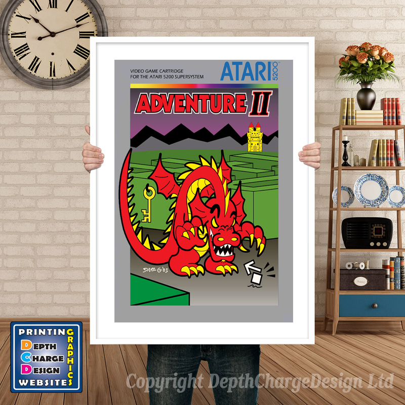 Adventure Atari 5200 GAME INSPIRED THEME Retro Gaming Poster A4 A3 A2 Or A1