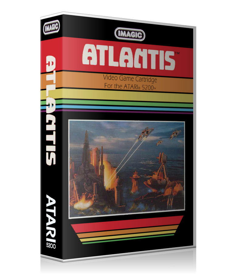 Atari 5200 Atlantis Game Cover To Fit A UGC Style Replacement Game Case