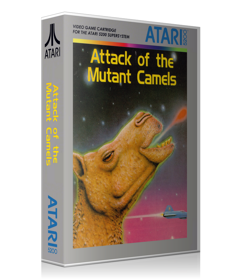 Atari 5200 Attack Of The Mutant Camels Game Cover To Fit A UGC Style Replacement Game Case