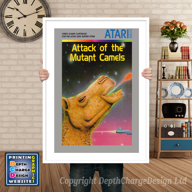 Attack Of The Mutant Camels Atari 5200 GAME INSPIRED THEME Retro Gaming Poster A4 A3 A2 Or A1