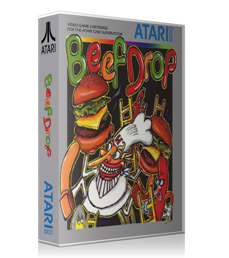 Atari 5200 Beef Drop Game Cover To Fit A UGC Style Replacement Game Case