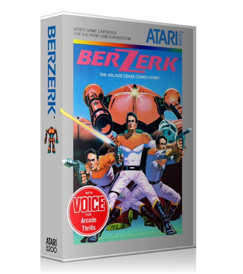 Atari 5200 Berzerk 2 Game Cover To Fit A UGC Style Replacement Game Case