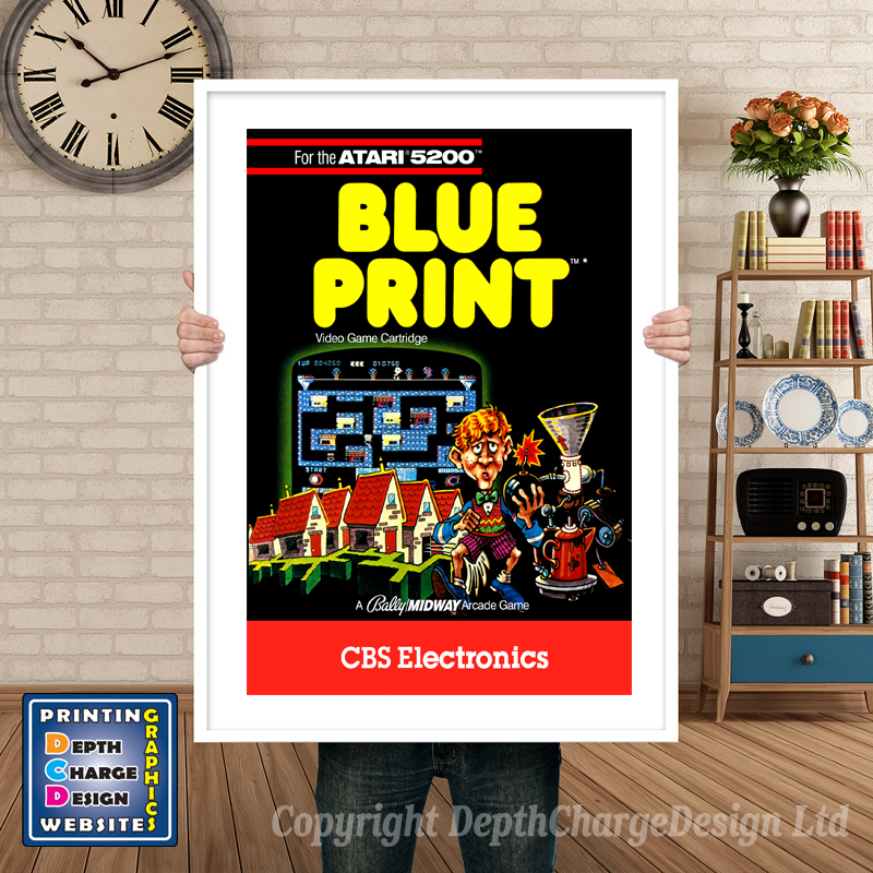 Blueprint Atari 5200 GAME INSPIRED THEME Retro Gaming Poster A4 A3 A2 Or A1