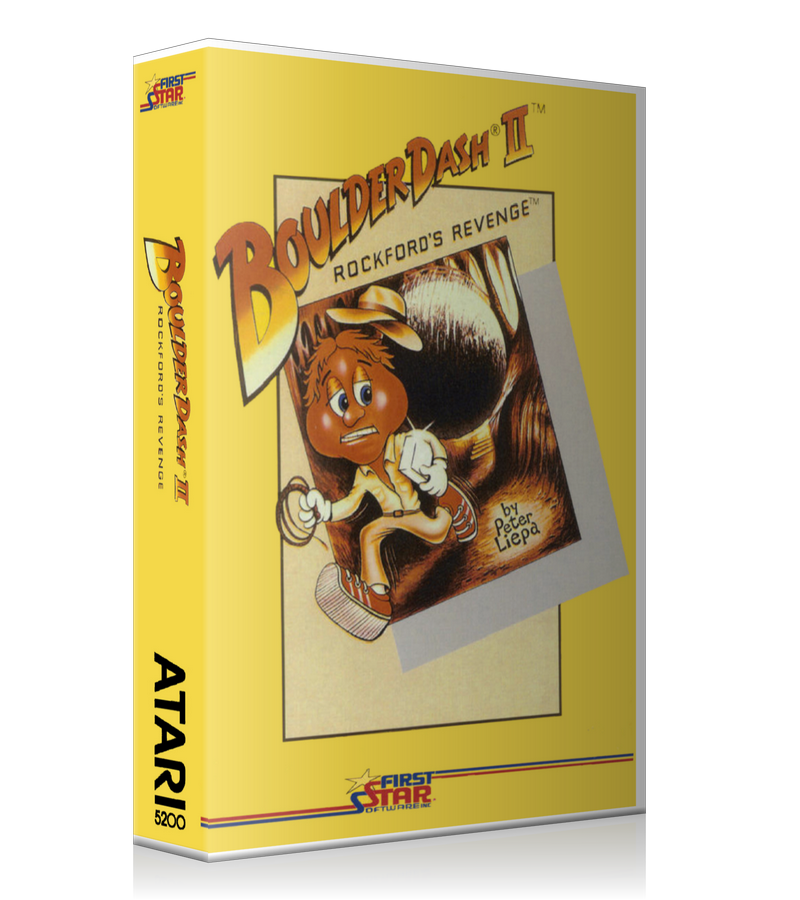 Atari 5200 Boulder Dash II Game Cover To Fit A UGC Style Replacement Game Case