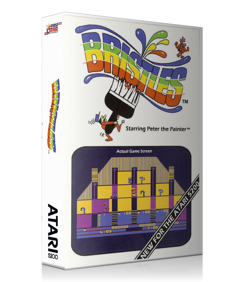 Atari 5200 Bristles Game Cover To Fit A UGC Style Replacement Game Case