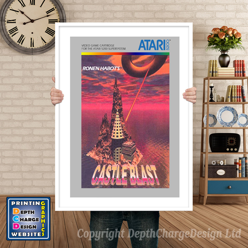 Castle Blast Atari 5200 GAME INSPIRED THEME Retro Gaming Poster A4 A3 A2 Or A1