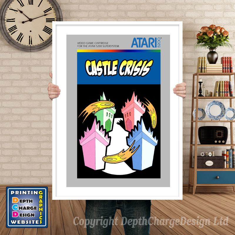 Castle Crisis Atari 5200 GAME INSPIRED THEME Retro Gaming Poster A4 A3 A2 Or A1