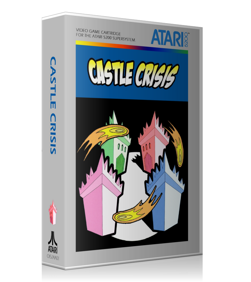 Atari 5200 Castle Crisis 2 Game Cover To Fit A UGC Style Replacement Game Case