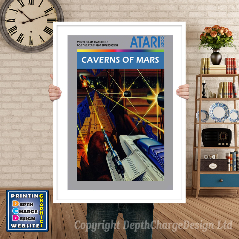 Caverns Of Mars Atari 5200 GAME INSPIRED THEME Retro Gaming Poster A4 A3 A2 Or A1