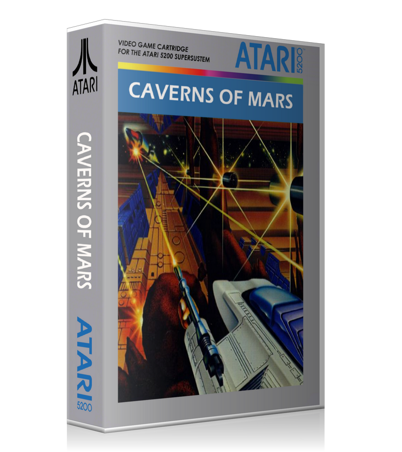 Atari 5200 Caverns Of Mars Game Cover To Fit A UGC Style Replacement Game Case