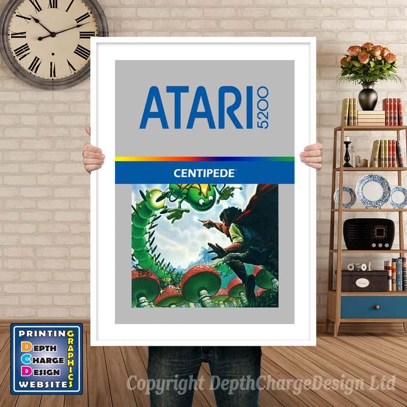 Centipede Atari 5200 GAME INSPIRED THEME Retro Gaming Poster A4 A3 A2 Or A1