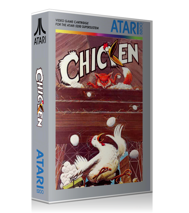 Atari 5200 Chicken Game Cover To Fit A UGC Style Replacement Game Case