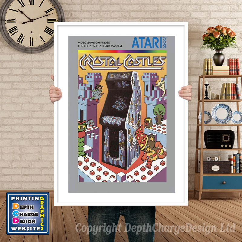 Crystal Castles Atari 5200 GAME INSPIRED THEME Retro Gaming Poster A4 A3 A2 Or A1