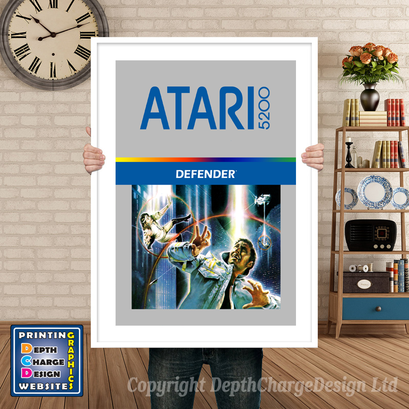 Defender Atari 5200 GAME INSPIRED THEME Retro Gaming Poster A4 A3 A2 Or A1
