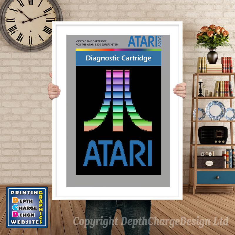 Diagnostic Cartridge Atari 5200 GAME INSPIRED THEME Retro Gaming Poster A4 A3 A2 Or A1