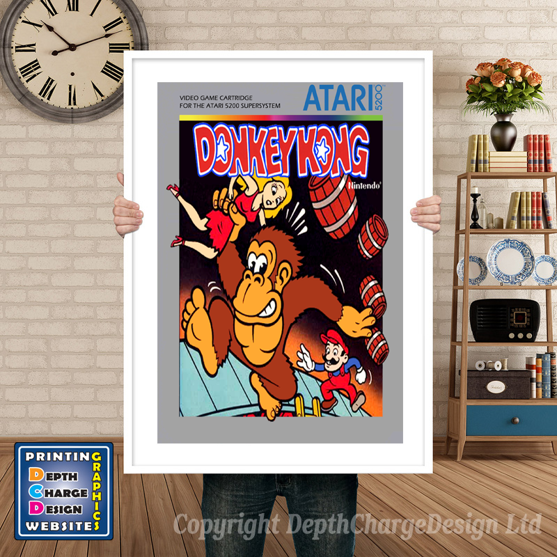 Donkey Kong Atari 5200 GAME INSPIRED THEME Retro Gaming Poster A4 A3 A2 Or A1