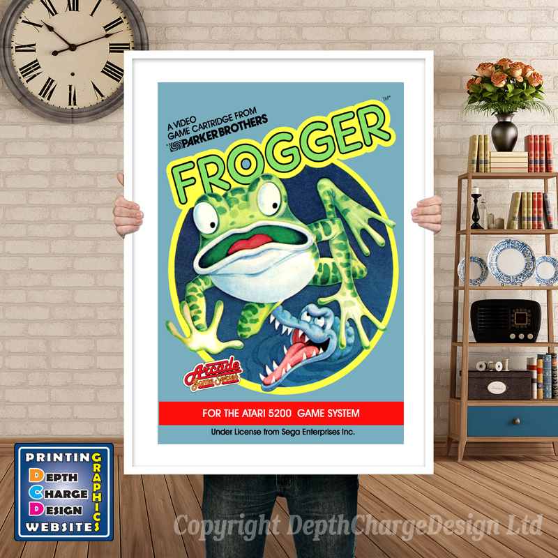 Frogger Atari 5200 GAME INSPIRED THEME Retro Gaming Poster A4 A3 A2 Or A1