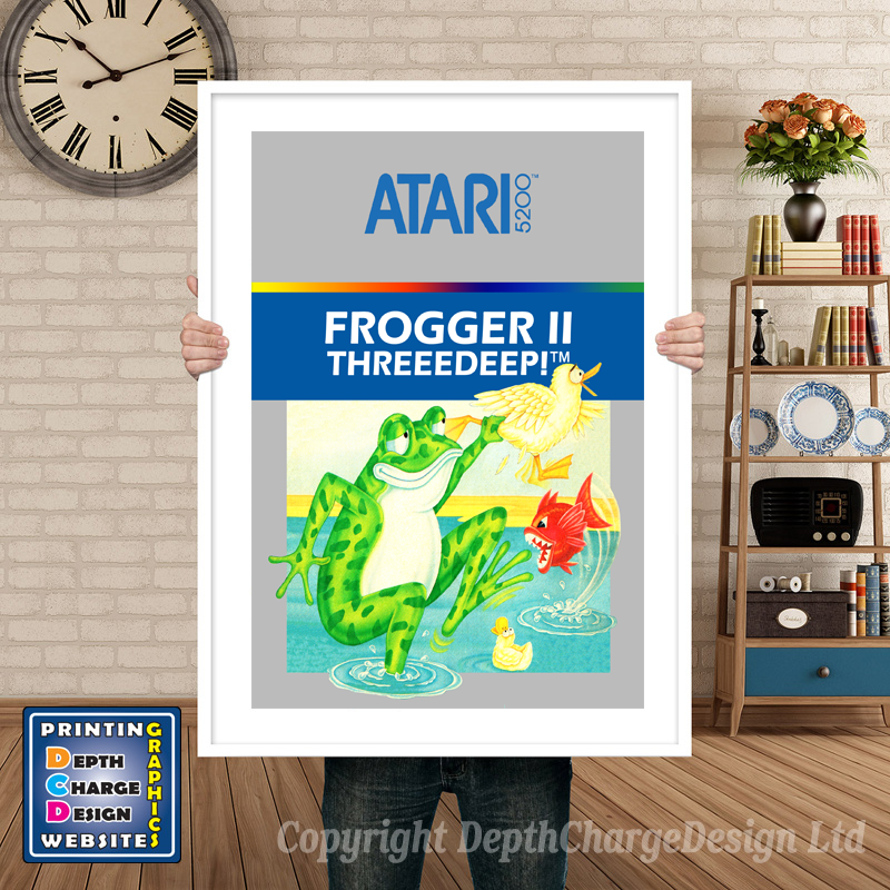 Frogger Ii Three Deep Atari 5200 GAME INSPIRED THEME Retro Gaming Poster A4 A3 A2 Or A1