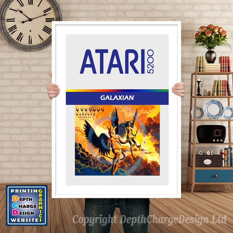 Galaxian Atari 5200 GAME INSPIRED THEME Retro Gaming Poster A4 A3 A2 Or A1