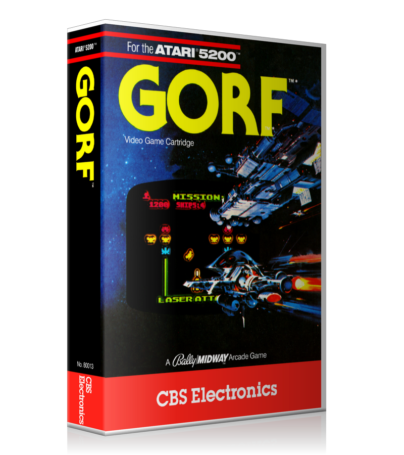 Atari 5200 Gorf 2 Game Cover To Fit A UGC Style Replacement Game Case