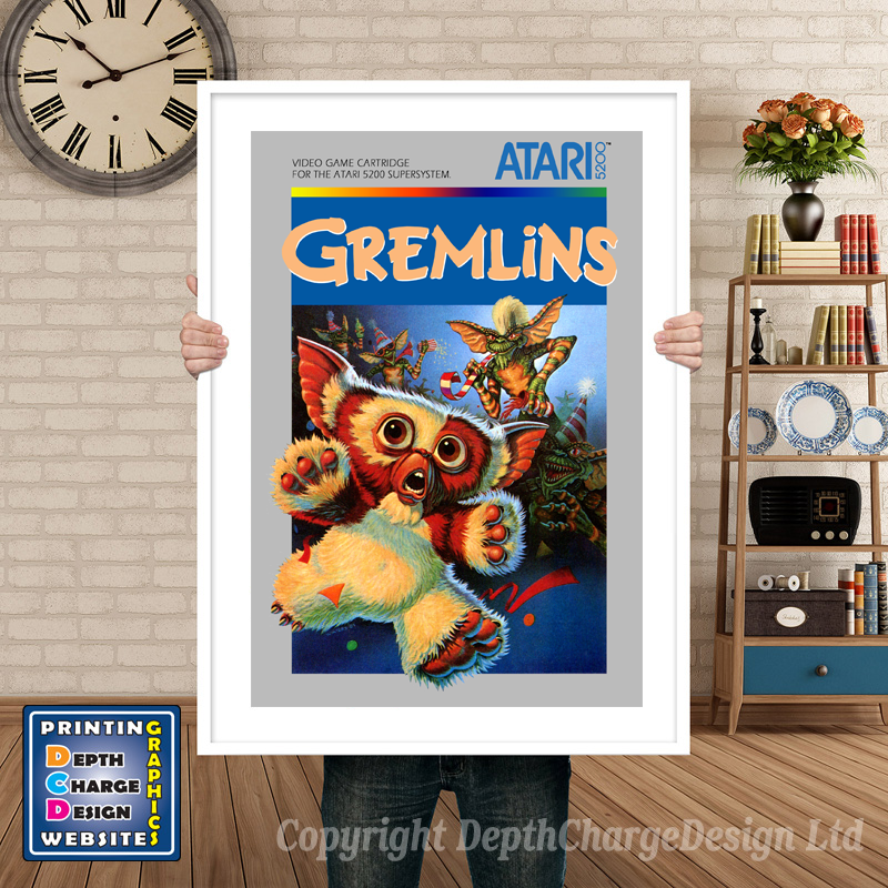 Gremlins Atari 5200 GAME INSPIRED THEME Retro Gaming Poster A4 A3 A2 Or A1