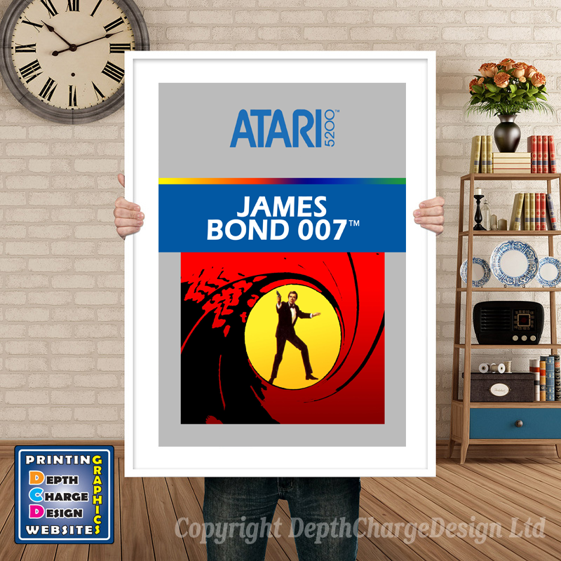James Bond 007 Atari 5200 GAME INSPIRED THEME Retro Gaming Poster A4 A3 A2 Or A1