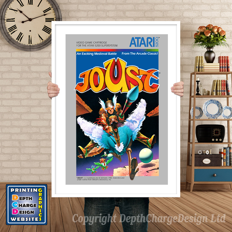 Joust Atari 5200 GAME INSPIRED THEME Retro Gaming Poster A4 A3 A2 Or A1