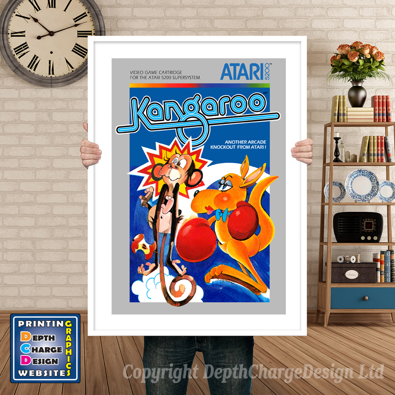 Kangaroo Atari 5200 GAME INSPIRED THEME Retro Gaming Poster A4 A3 A2 Or A1