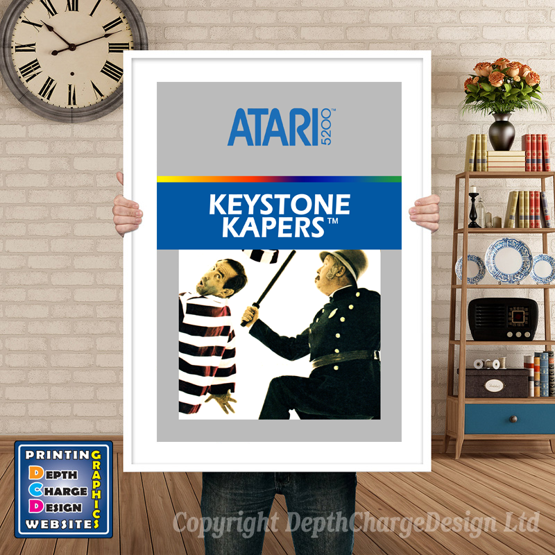 Keystone Kapers Atari 5200 GAME INSPIRED THEME Retro Gaming Poster A4 A3 A2 Or A1