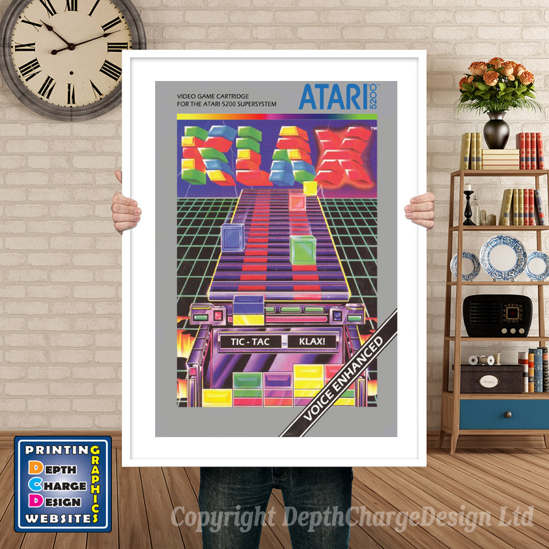 Klax Atari 5200 GAME INSPIRED THEME Retro Gaming Poster A4 A3 A2 Or A1