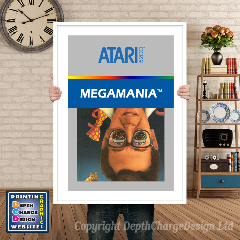 Mega Mania Atari 5200 GAME INSPIRED THEME Retro Gaming Poster A4 A3 A2 Or A1