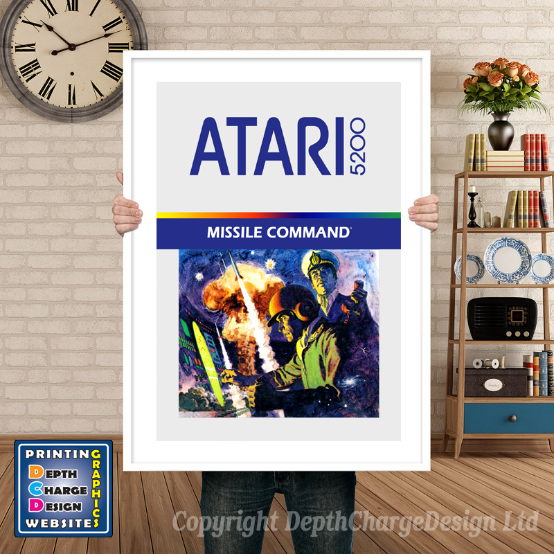 Missile Command Atari 5200 GAME INSPIRED THEME Retro Gaming Poster A4 A3 A2 Or A1