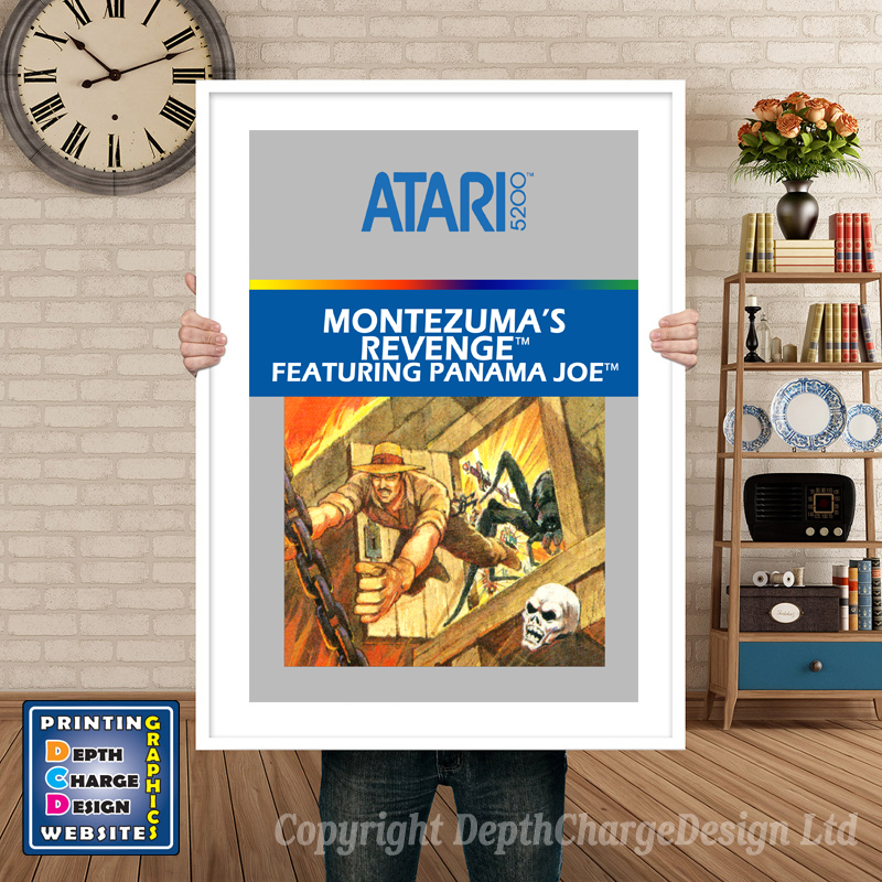 Monte Zumas Revenge Atari 5200 GAME INSPIRED THEME Retro Gaming Poster A4 A3 A2 Or A1