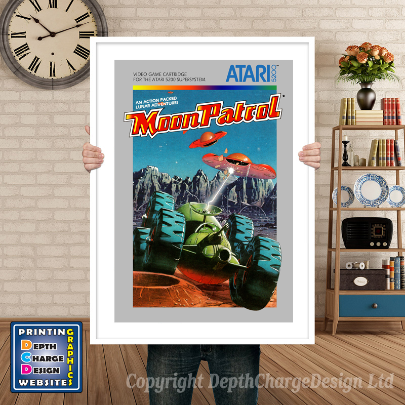 Moon Patrol Atari 5200 GAME INSPIRED THEME Retro Gaming Poster A4 A3 A2 Or A1