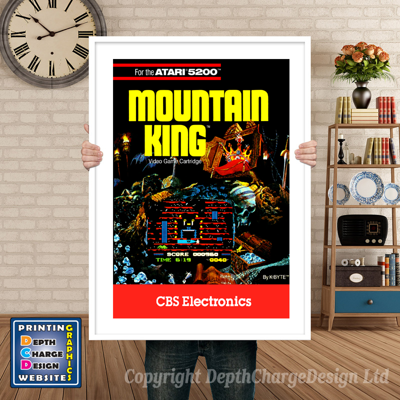 Mountain King Atari 5200 GAME INSPIRED THEME Retro Gaming Poster A4 A3 A2 Or A1