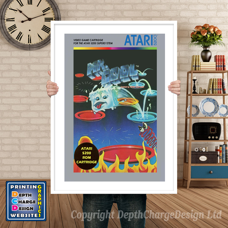 Mr Cool Atari 5200 GAME INSPIRED THEME Retro Gaming Poster A4 A3 A2 Or A1