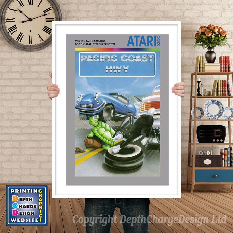 Pacific Coast Hwy Atari 5200 GAME INSPIRED THEME Retro Gaming Poster A4 A3 A2 Or A1