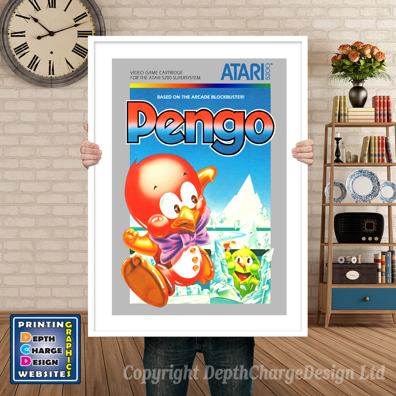 Pengo Atari 5200 GAME INSPIRED THEME Retro Gaming Poster A4 A3 A2 Or A1