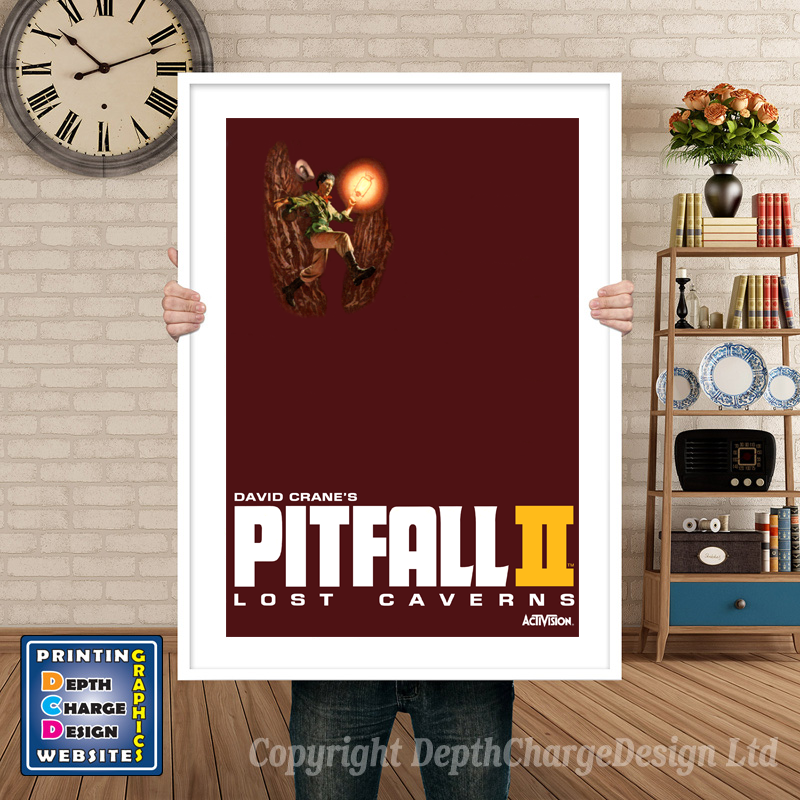 Pitfall2_3 Atari 5200 GAME INSPIRED THEME Retro Gaming Poster A4 A3 A2 Or A1
