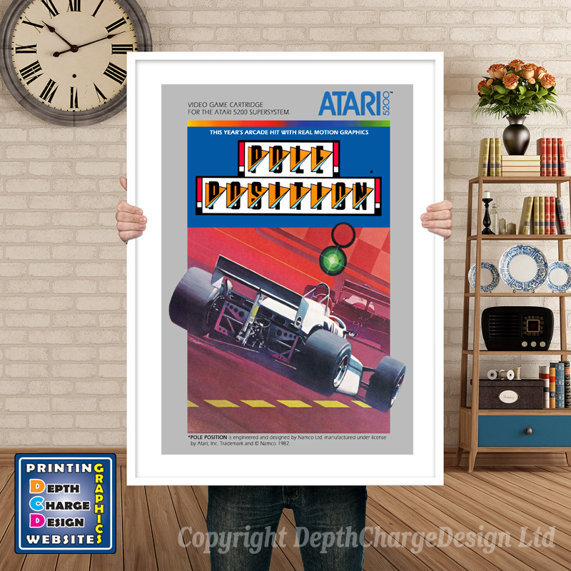 Pole Position Atari 5200 GAME INSPIRED THEME Retro Gaming Poster A4 A3 A2 Or A1