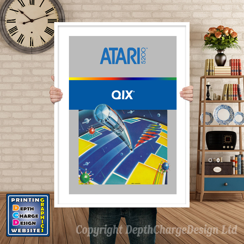 Qix Atari 5200 GAME INSPIRED THEME Retro Gaming Poster A4 A3 A2 Or A1