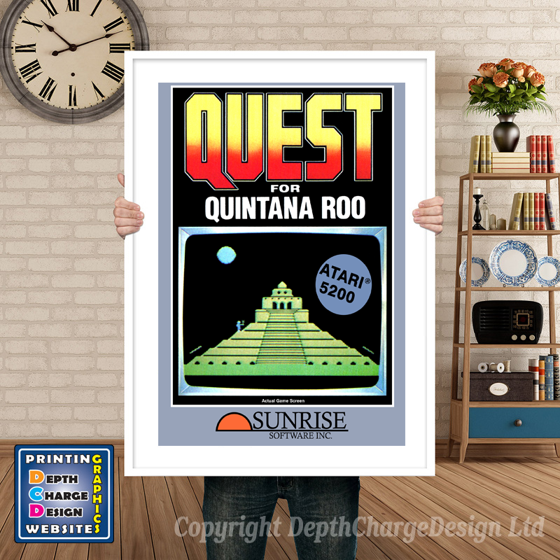 Quest For Quintanaroo Atari 5200 GAME INSPIRED THEME Retro Gaming Poster A4 A3 A2 Or A1