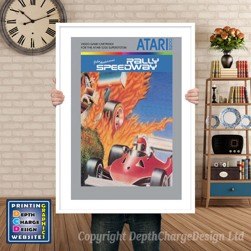 Rally Speedway Atari 5200 GAME INSPIRED THEME Retro Gaming Poster A4 A3 A2 Or A1