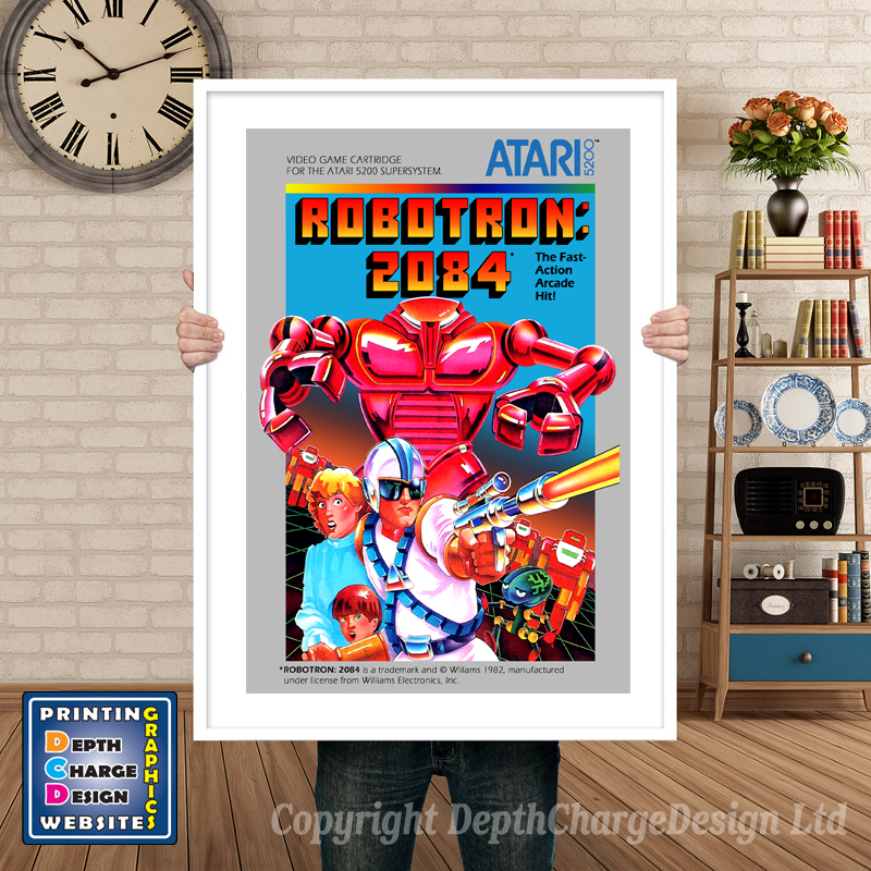Robotron2084_3 Atari 5200 GAME INSPIRED THEME Retro Gaming Poster A4 A3 A2 Or A1